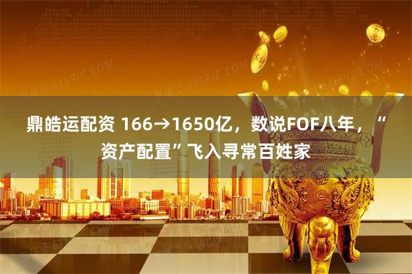 鼎皓运配资 166→1650亿，数说FOF八年，“资产配置”飞入寻常百姓家